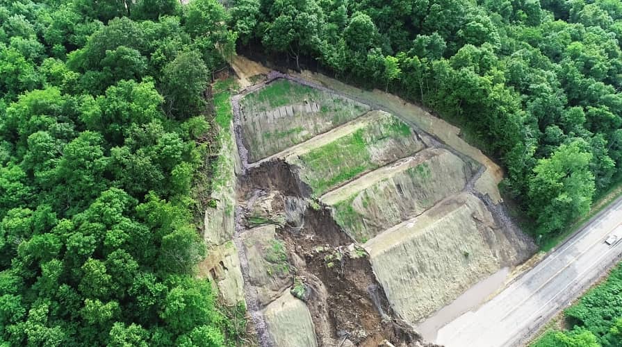 Georohože nevyřeší sesuvy způsobené ztrátou vnitřní stability svahu